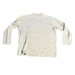Cambridge Classics Gray Cotton Long Sleeve Mock Neck Pullover Sweater Size XL